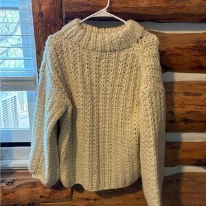 Ivy City Co Cream Cowl Neck Sweater
